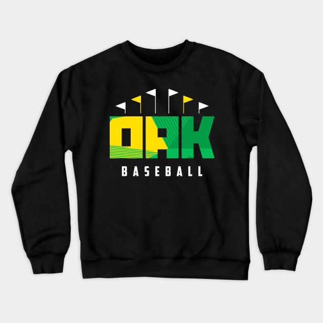 OAK Baseball Ballpark Crewneck Sweatshirt by funandgames